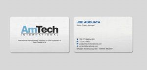 Business Card Design by INDIAN_Ashok for AmTech International | Design: #16064282