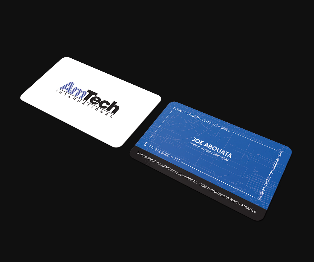 Business Card Design by JK18 for AmTech International | Design #16067127