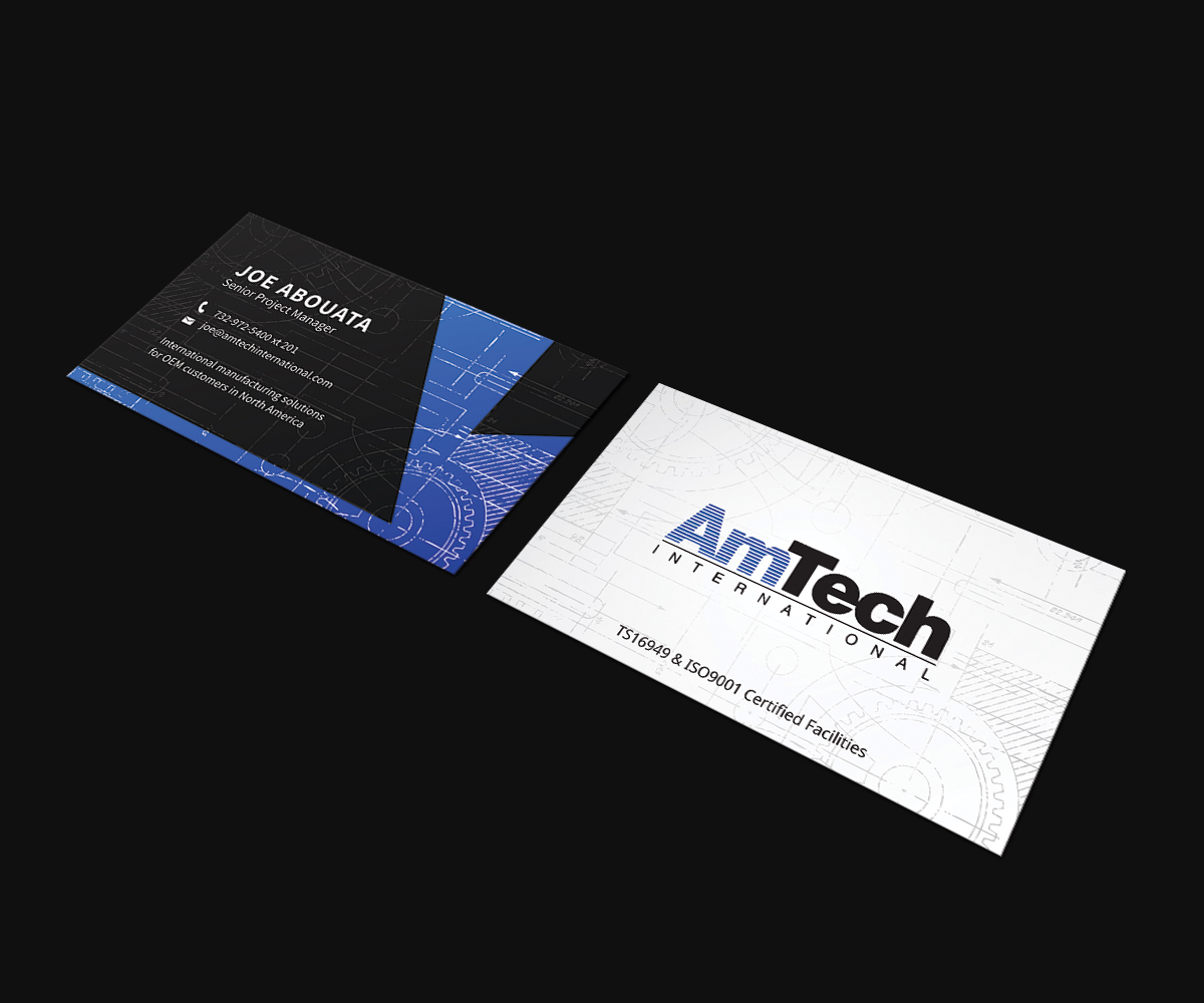 Business Card Design by JK18 for AmTech International | Design #16102543