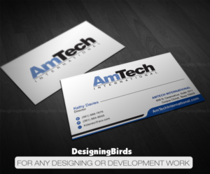 Business Card Design by Designing Birds for AmTech International | Design: #16054878