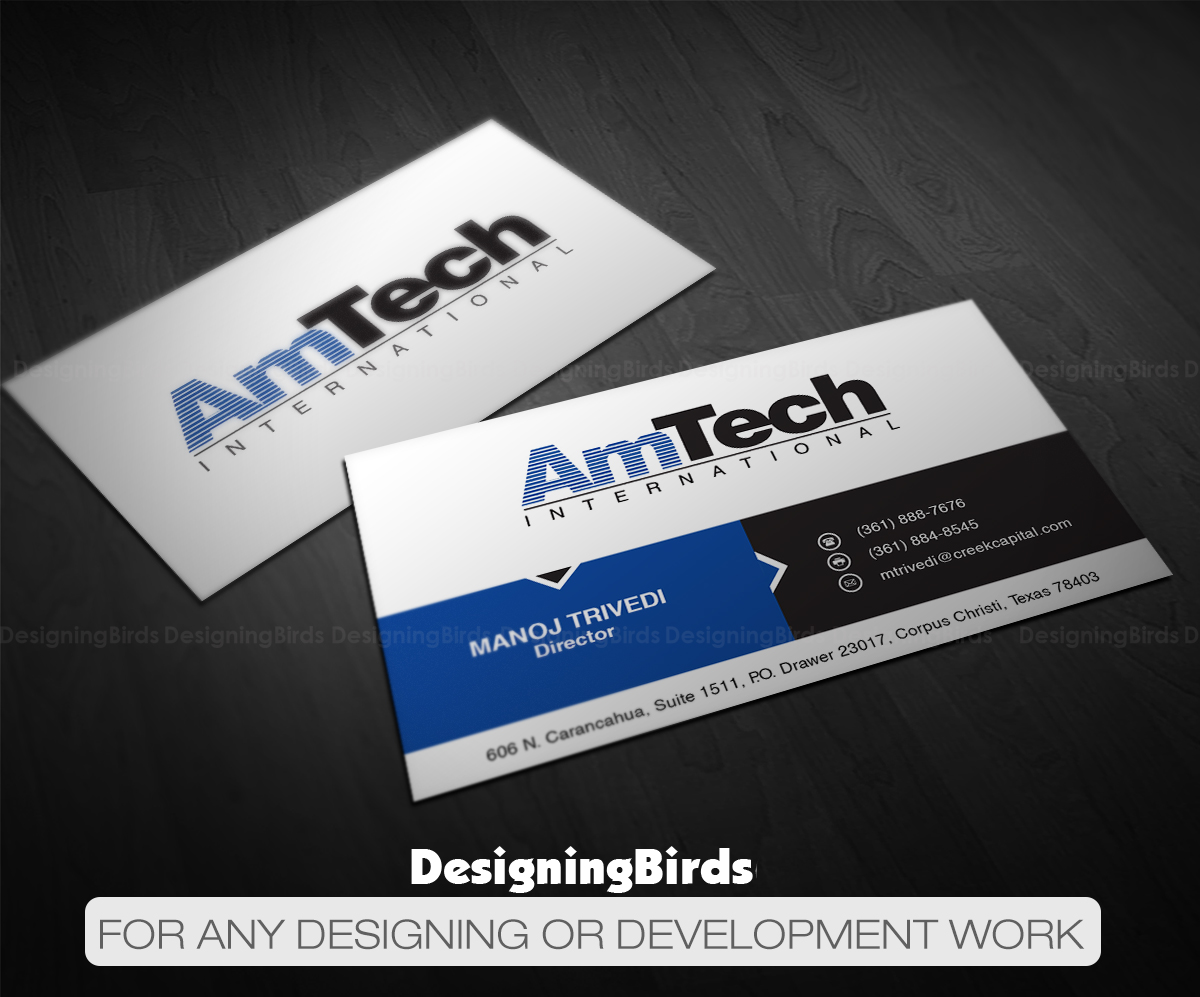 Business Card Design by Designing Birds for AmTech International | Design #16054976