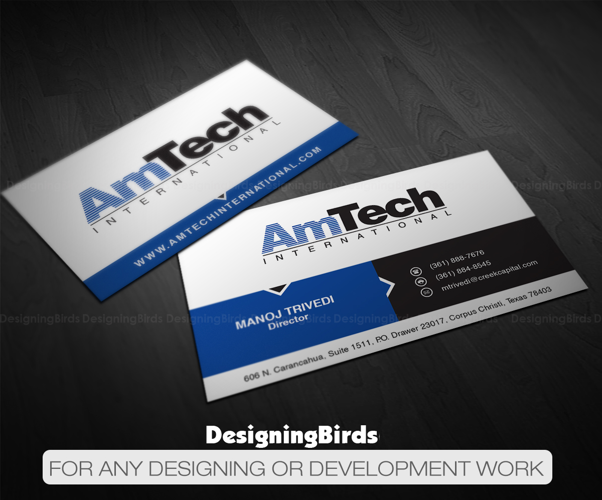 Business Card Design by Designing Birds for AmTech International | Design #16054977