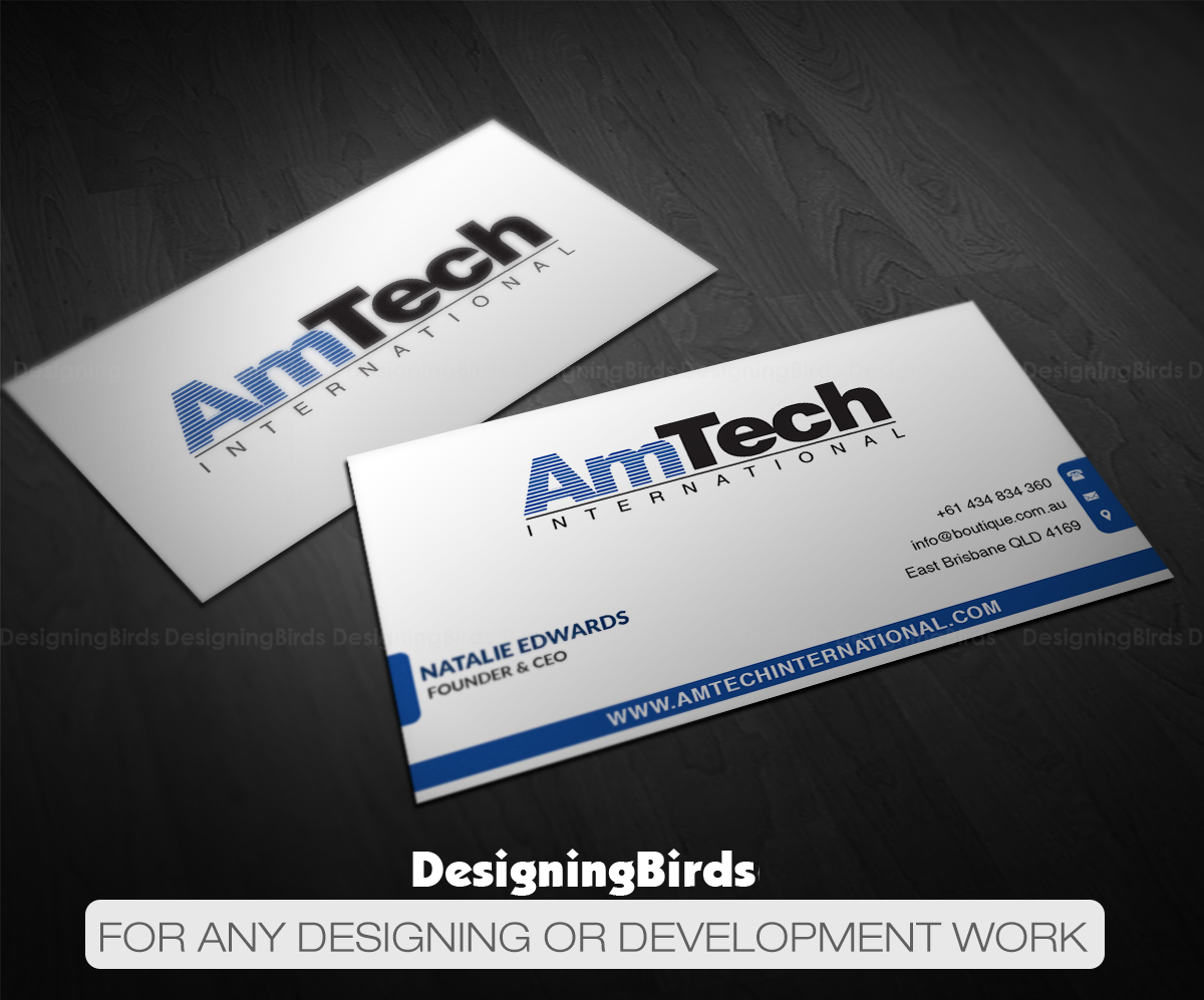 Visitenkarten-Design von Designing Birds für AmTech International | Design #16055107