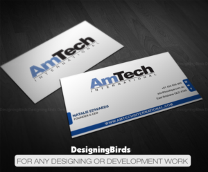 Business Card Design by Designing Birds for AmTech International | Design: #16055107