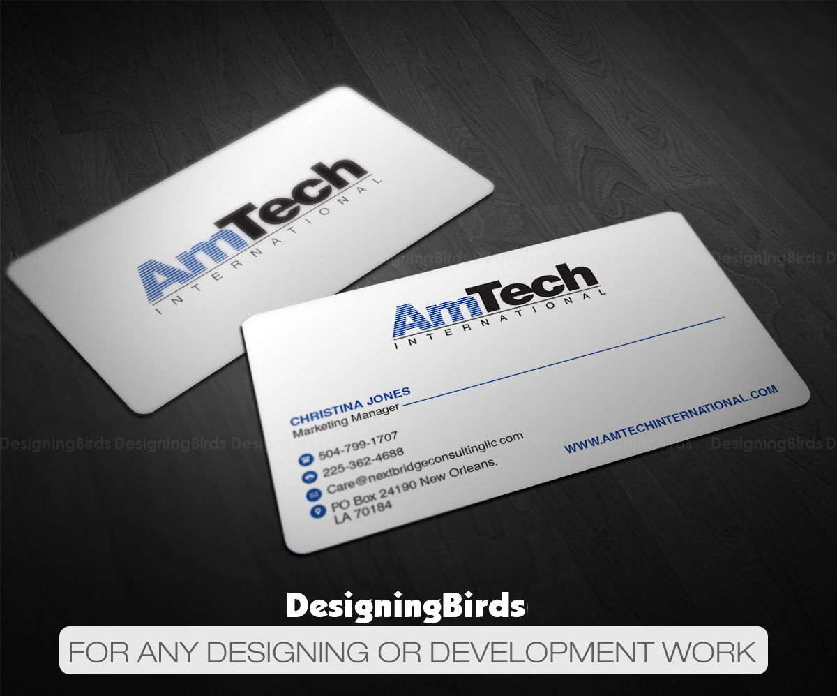 Business Card Design by Designing Birds for AmTech International | Design #16056053