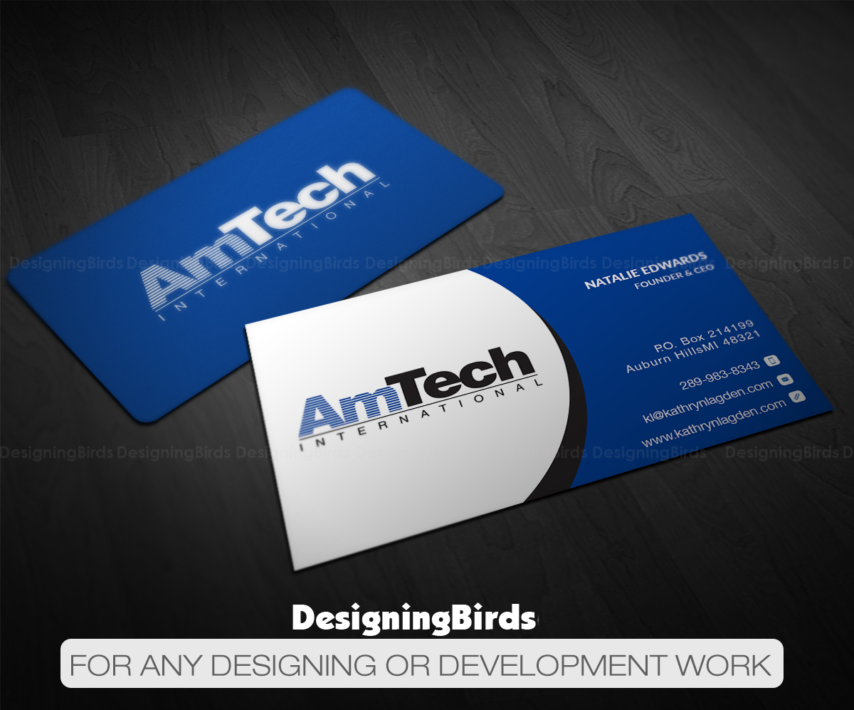 Design de Carte de Visite par Designing Birds pour AmTech International | Design #16056469
