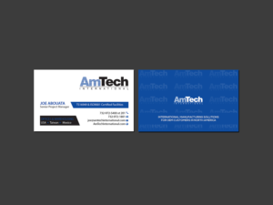 Design de Carte de Visite par Creations Box 2015 pour AmTech International | Design : #16066293
