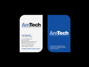 Design de Carte de Visite par Creations Box 2015 pour AmTech International | Design : #16066302