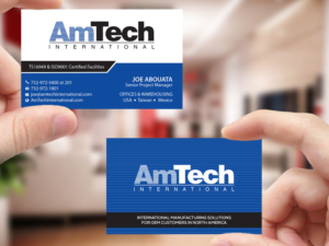 Design de Carte de Visite par Creations Box 2015 pour AmTech International | Design : #16066304