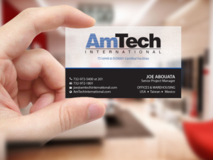 Business Card Design by Creations Box 2015 for AmTech International | Design: #16066313
