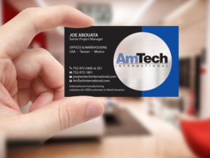 Design de Carte de Visite par Creations Box 2015 pour AmTech International | Design : #16066316