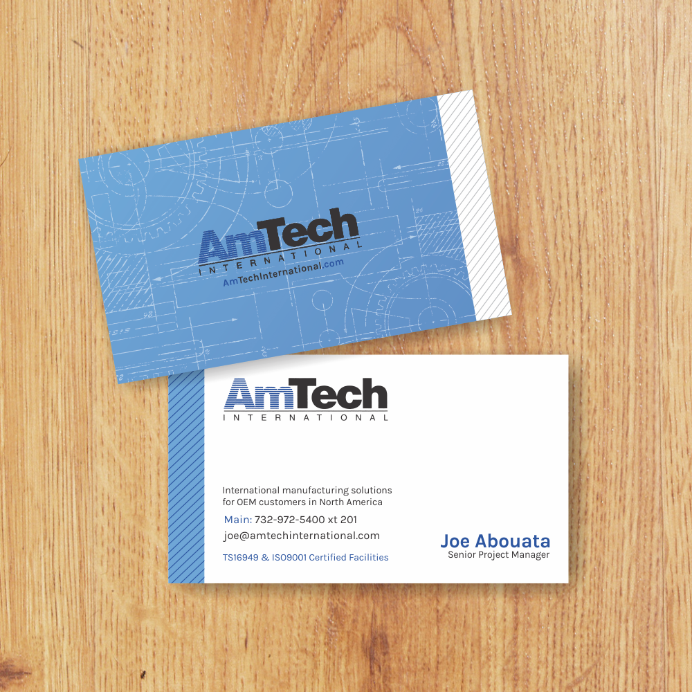 Business Card Design by rhalder4 for AmTech International | Design #16078313