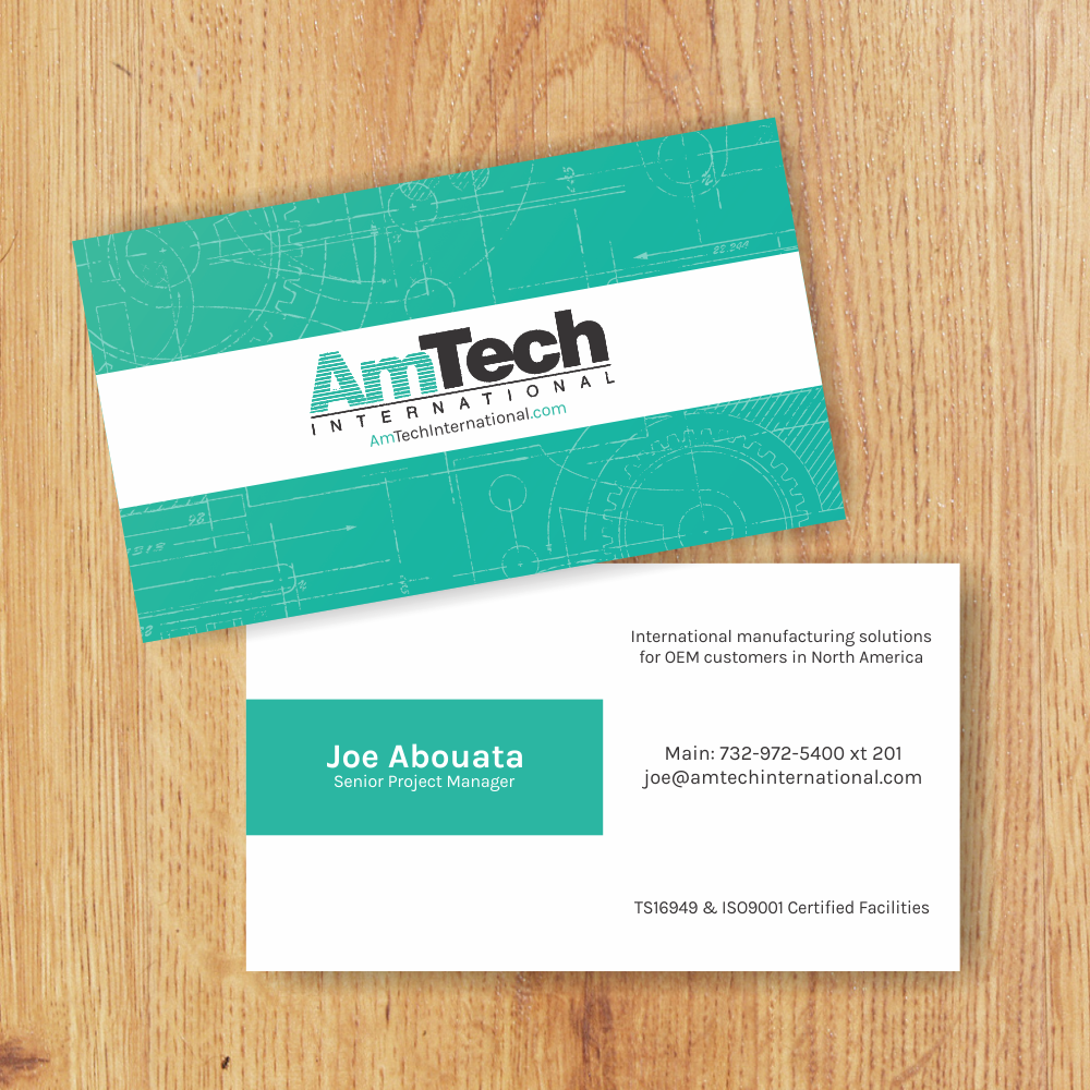 Business Card Design by rhalder4 for AmTech International | Design #16090157