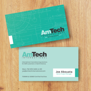 Business Card Design by rhalder4 for AmTech International | Design: #16090165