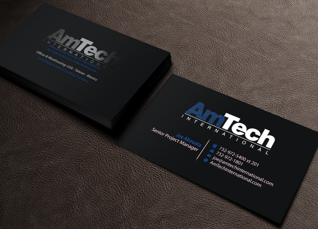 Design de Carte de Visite par Brand aid pour AmTech International | Design #16073780
