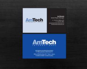 Diseño de Tarjeta de Presentación por Brand aid para AmTech International | Diseño: #16073810