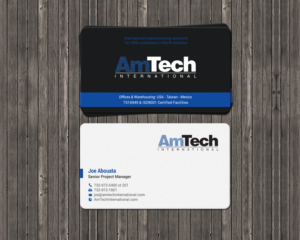 Business Card Design by chandrayaan.creative for AmTech International | Design: #16060281