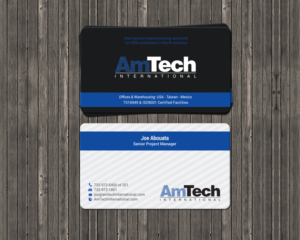 Business Card Design by chandrayaan.creative for AmTech International | Design: #16060333