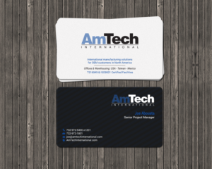 Business Card Design by chandrayaan.creative for AmTech International | Design: #16060334