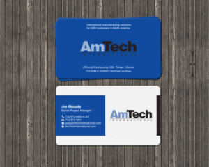 Business Card Design by chandrayaan.creative for AmTech International | Design: #16060337