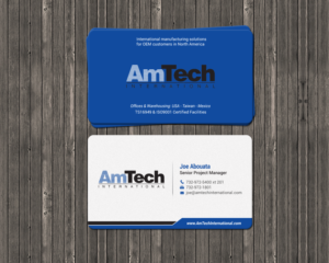Business Card Design by chandrayaan.creative for AmTech International | Design: #16060339
