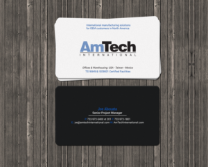 Business Card Design by chandrayaan.creative for AmTech International | Design: #16060560