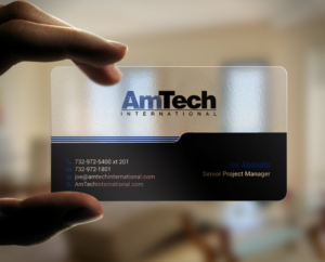 Design de Carte de Visite par chandrayaan.creative pour AmTech International | Design : #16060561