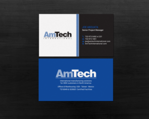 Design de Carte de Visite par chandrayaan.creative pour AmTech International | Design : #16069053