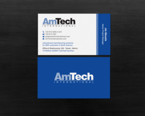 Business Card Design by chandrayaan.creative for AmTech International | Design: #16069093