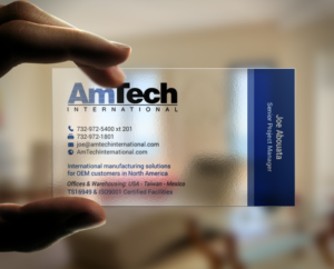 Business Card Design by chandrayaan.creative for AmTech International | Design: #16069094