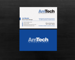 Business Card Design by chandrayaan.creative for AmTech International | Design: #16069113