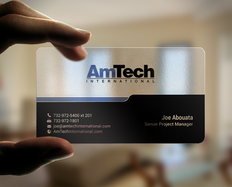 Business Card Design by chandrayaan.creative for AmTech International | Design #16075050