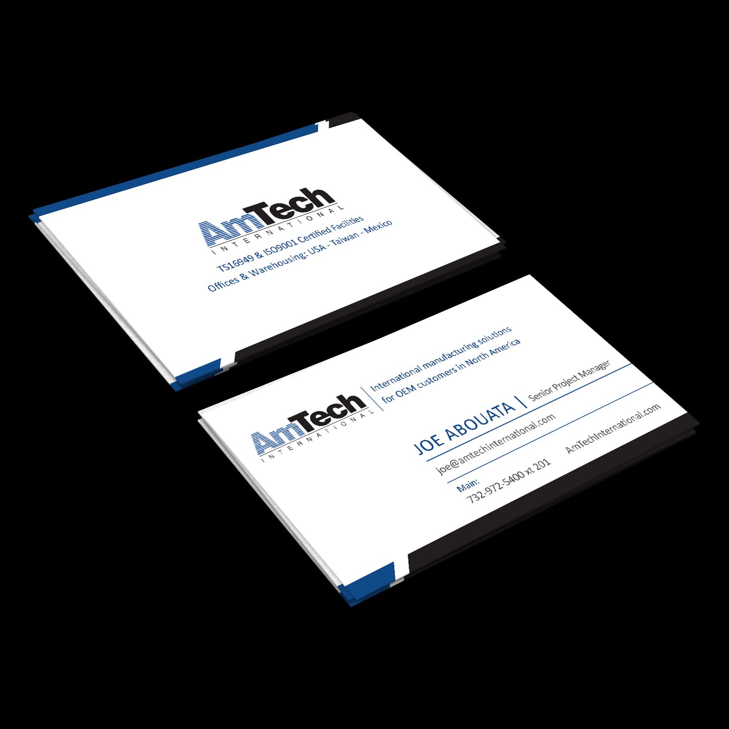 Business Card Design by Creative Jiniya for AmTech International | Design #16056491