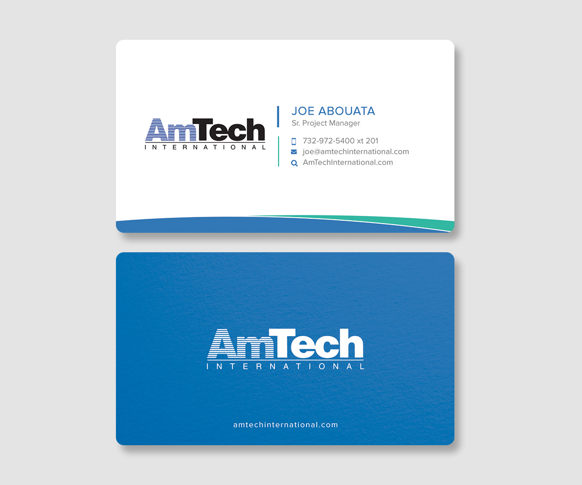 Business Card Design by Graphic Flame for AmTech International | Design #16066847