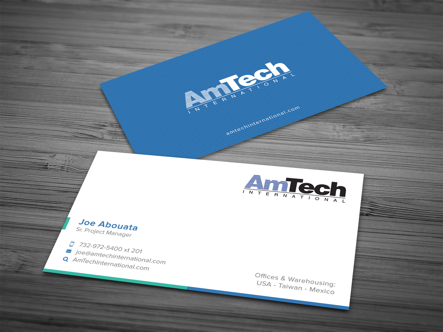 Business Card Design by Graphic Flame for AmTech International | Design #16066852