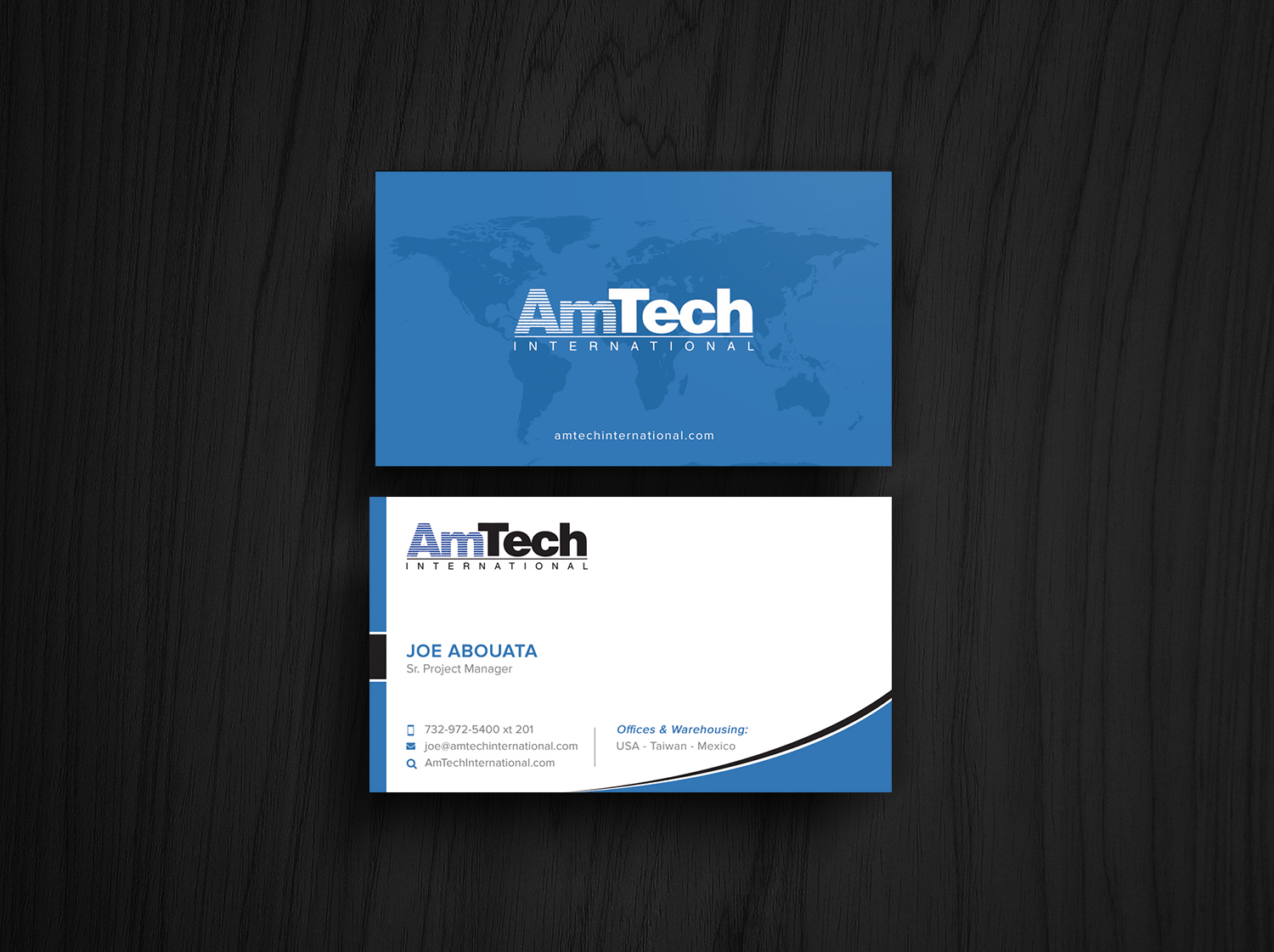 Business Card Design by Graphic Flame for AmTech International | Design #16066869