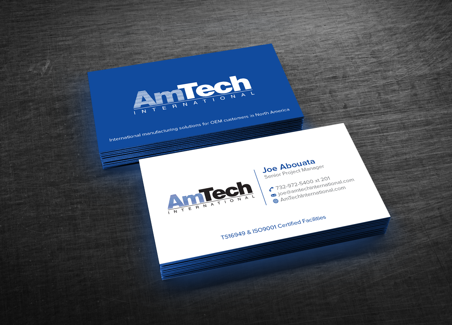 Business Card Design by design_C. for AmTech International | Design #16109180