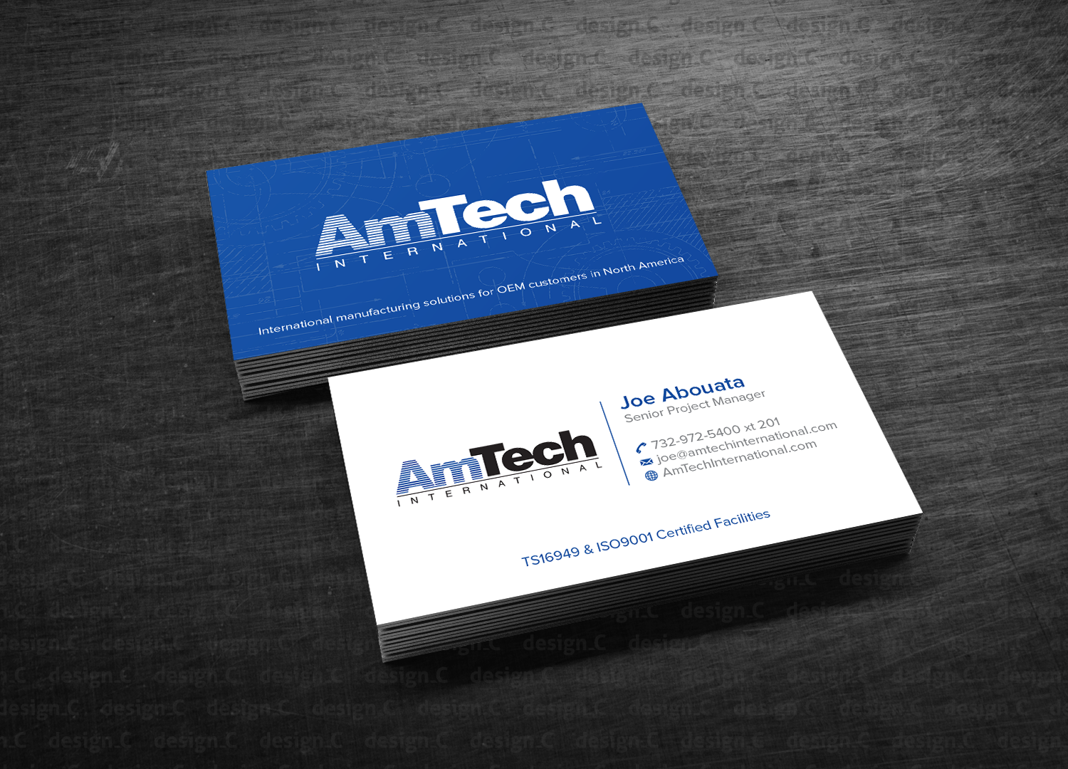 Business Card Design by design_C. for AmTech International | Design #16109181