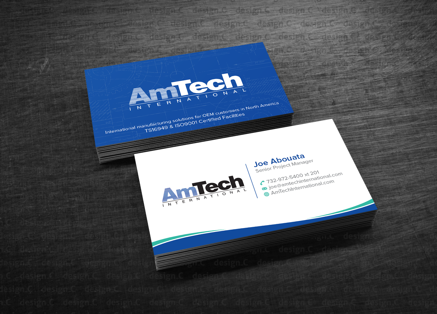 Business Card Design by design_C. for AmTech International | Design #16109198