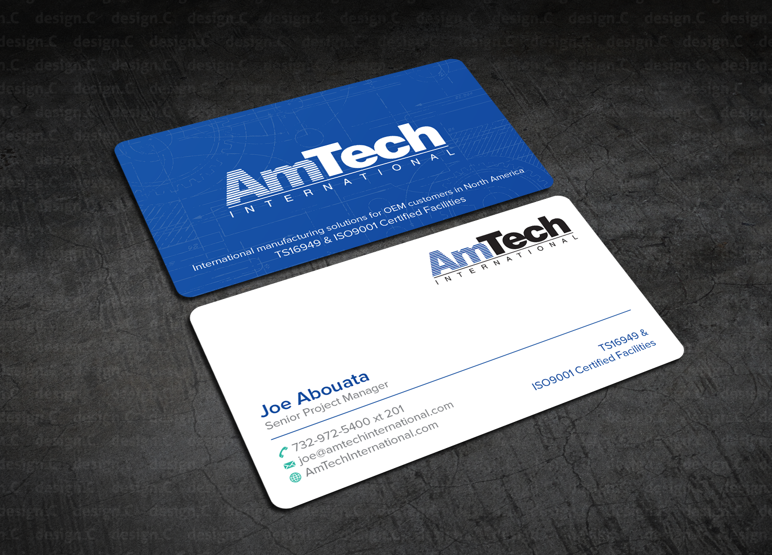 Design de Carte de Visite par design_C. pour AmTech International | Design #16109235