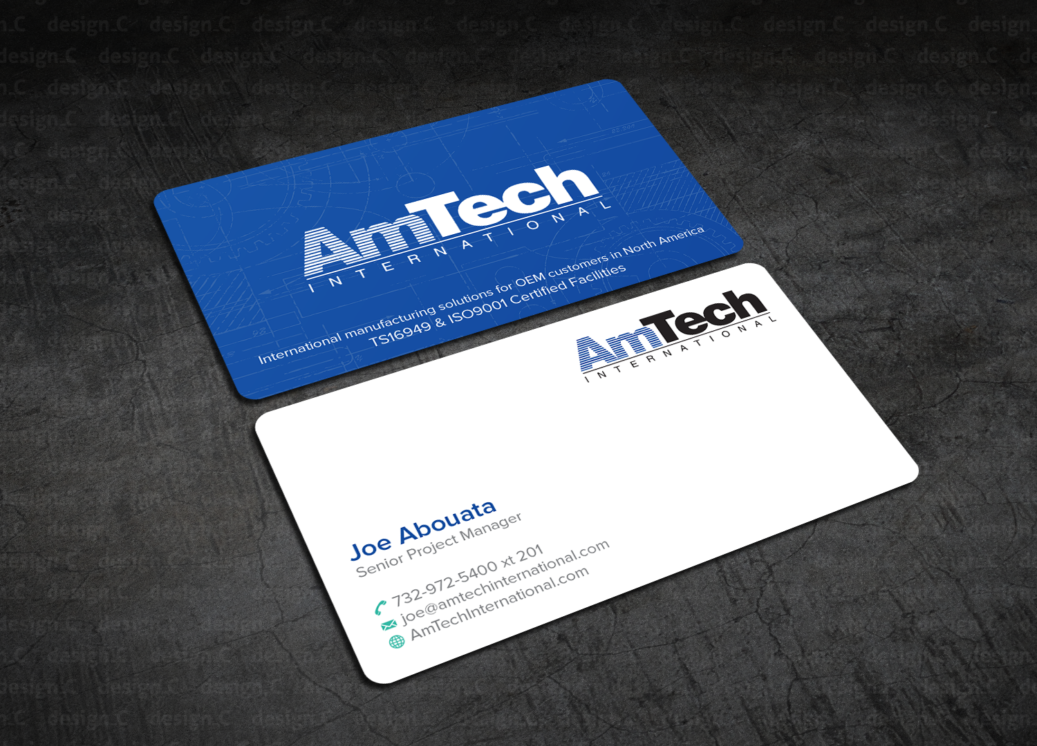 Design de Carte de Visite par design_C. pour AmTech International | Design #16109237