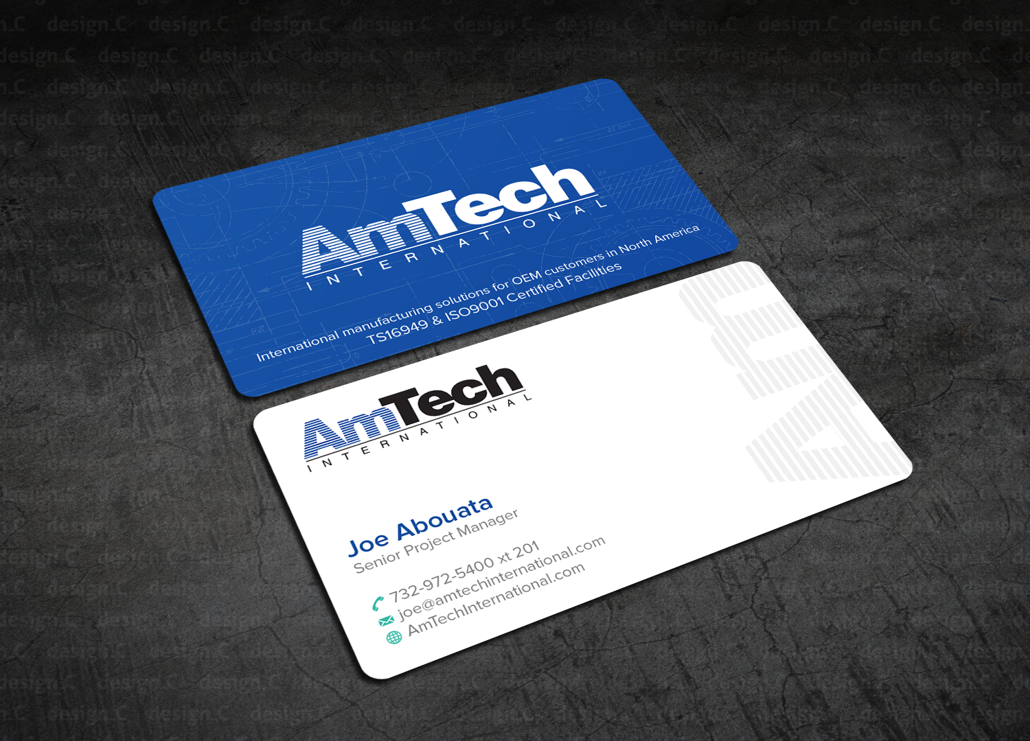 Business Card Design by design_C. for AmTech International | Design #16109238