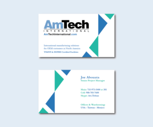 Design de Carte de Visite par billymalenfant pour AmTech International | Design : #16142232
