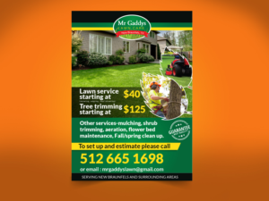 Flyer-Design von Priyo Subarkah für Mr Gaddys Lawn Care | Design #16013741