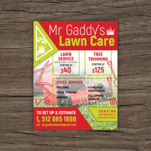 Mr Gaddys Lawn Care flyer for newsletter | Design de Flyer par Katyas Art and Design