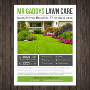 Flyer Design by debdesign for Mr Gaddys Lawn Care | Design: #16017167