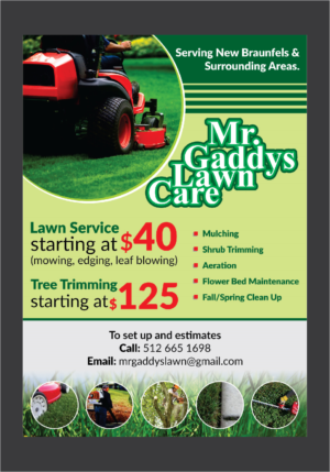 Flyer Design by Deziners Zone for Mr Gaddys Lawn Care | Design: #16018555