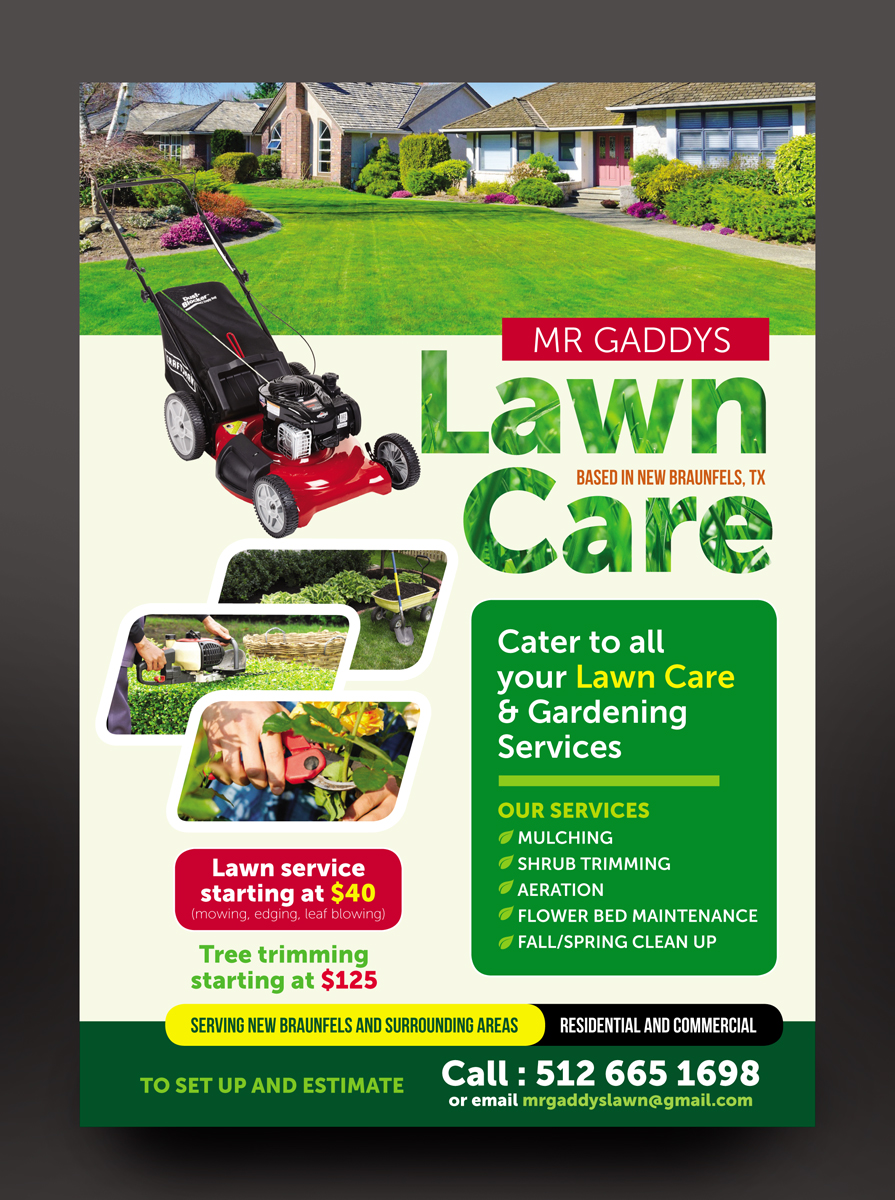 lawn mowing advertising flyers