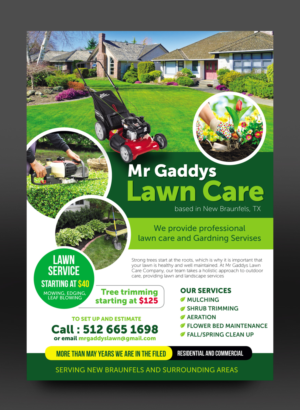 Flyer-Design von rkailas für Mr Gaddys Lawn Care | Design #16016637