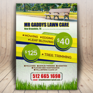 Flyer-Design von herumason für Mr Gaddys Lawn Care | Design #16020526